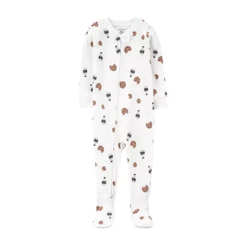 Carter's Toddler Boys Crew Neck Long Sleeve Footed Pajamas