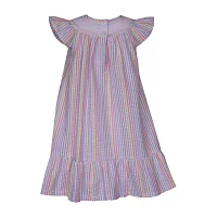 Bonnie Jean Little Girls Sleeveless Flutter Sleeve A-Line Dress