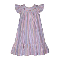 Bonnie Jean Little Girls Sleeveless Flutter Sleeve A-Line Dress