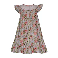 Bonnie Jean Little Girls Sleeveless Flutter Sleeve A-Line Dress