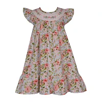 Bonnie Jean Little Girls Sleeveless Flutter Sleeve A-Line Dress