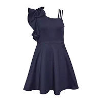 Bonnie Jean Big Girls Sleeveless Flutter Sleeve Fit + Flare Dress