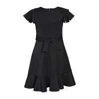 Bonnie Jean Big Girls Short Sleeve Fit + Flare Dress