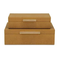 Cheungs Faux Shagreen Rectangular 2-pc. Decorative Box