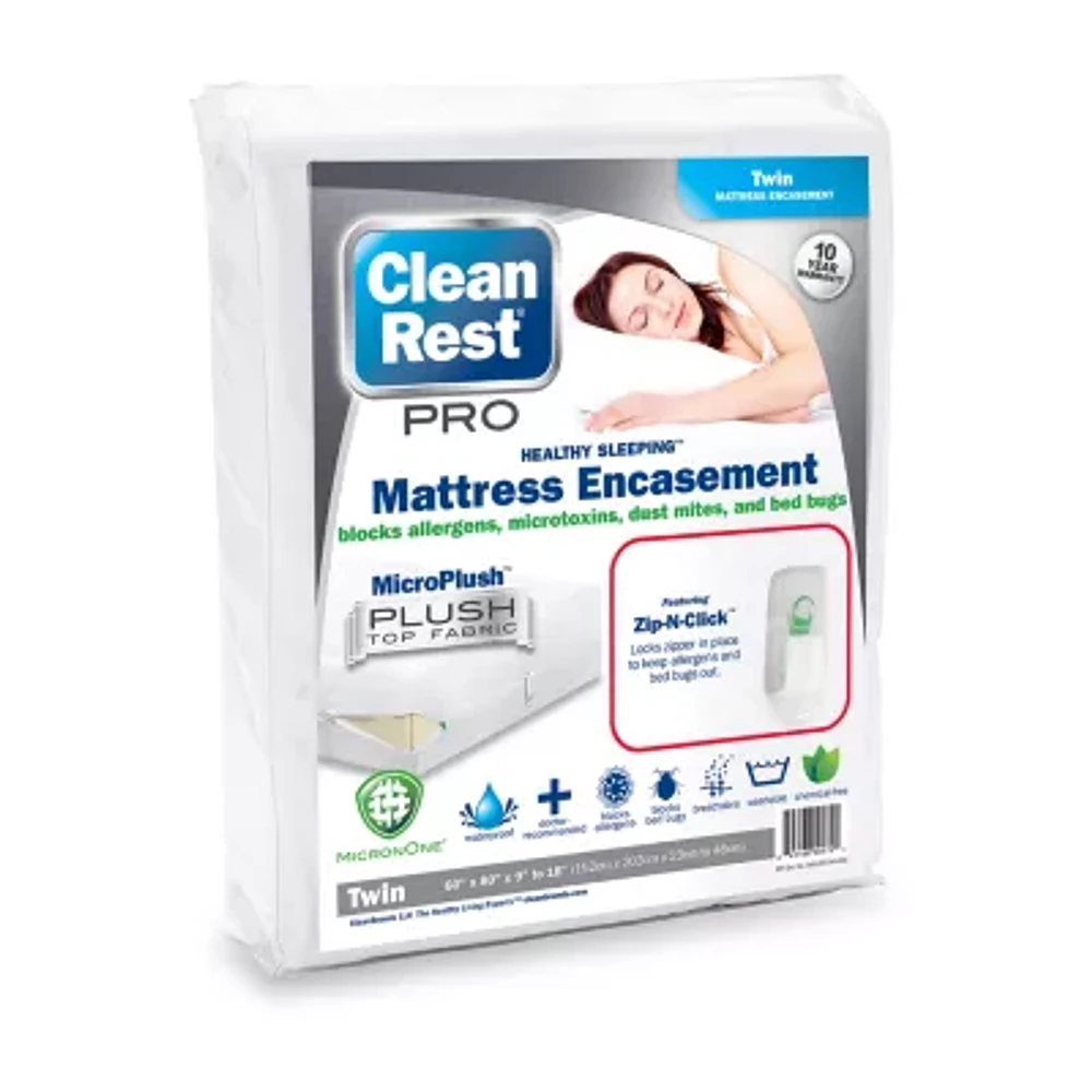 CleanRest Pro Zip Bed Bug Blocker Dust Mite Barrier Breathable Mattress Encasement