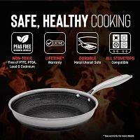 Hell's Kitchen Hybrid Try-Ply Stainless Steel 9.5" Frying Pan