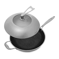 Hell's Kitchen Hybrid Try-Ply Stainless Steel 12" Wok