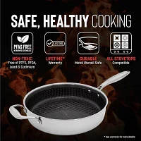 Hell's Kitchen Hybrid Try-Ply Stainless Steel 4-qt. Saute Pan