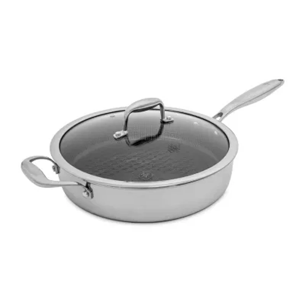 Hell's Kitchen Hybrid Try-Ply Stainless Steel 4-qt. Saute Pan