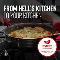 Hell's Kitchen Hybrid Try-Ply Stainless Steel 4-qt. Saute Pan