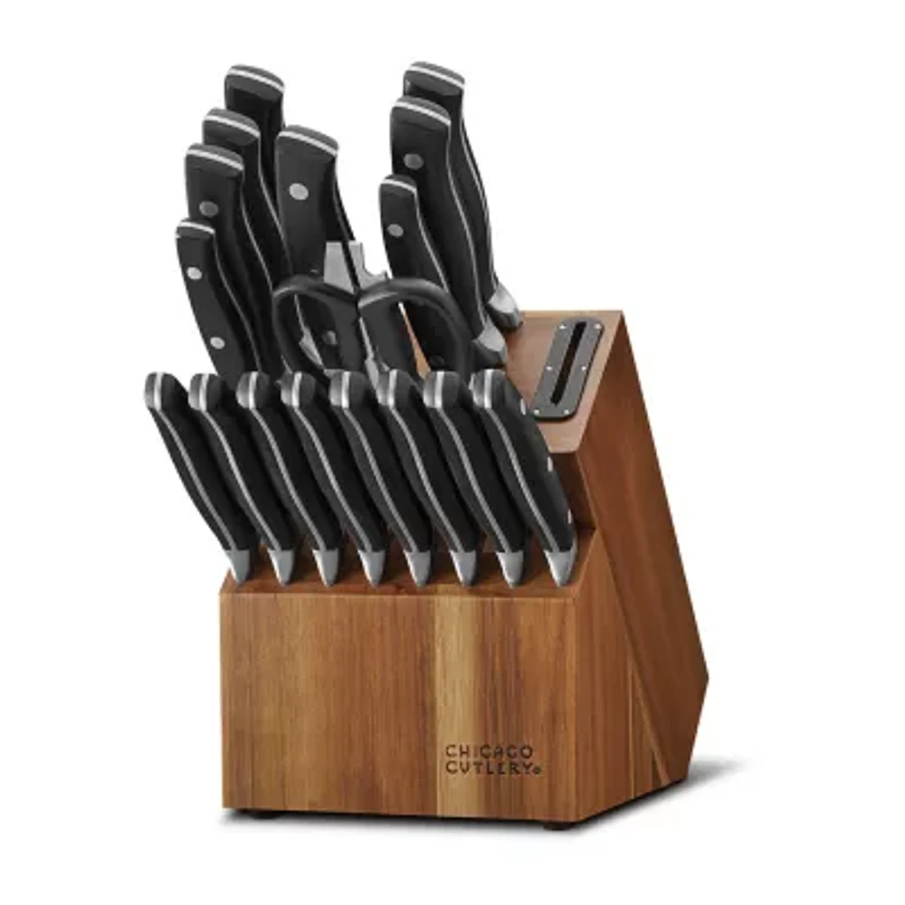 Chicago Cutlery Insignia Triple Rivet Poly 18-pc. Knife Block Set