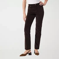 Gloria Vanderbilt Womens Amanda High Rise Straight Corduroy Pant