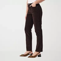 Gloria Vanderbilt Womens Amanda High Rise Straight Corduroy Pant