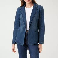 Gloria Vanderbilt Ultra Lightweight Denim Womens Topcoat Coat