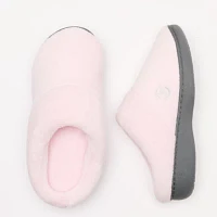 Isotoner® Mixed Microterry Hoodback Clog Slippers