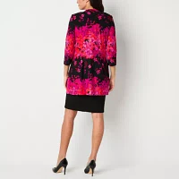 Danny & Nicole Womens Floral Jacket Dress