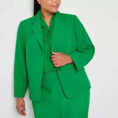 Black Label by Evan-Picone Womens Classic Fit Suit Jacket Plus