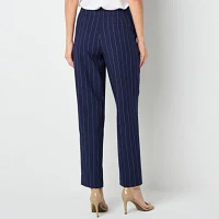 Black Label by Evan-Picone Pinstripe Womens Straight Fit Suit Pants