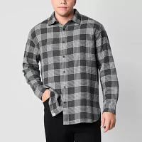 mutual weave Lightweight Big and Tall Mens Regular Fit Long Sleeve Flannel Shirt