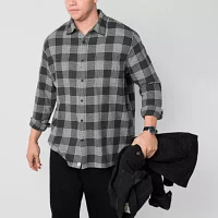 mutual weave Lightweight Big and Tall Mens Regular Fit Long Sleeve Flannel Shirt