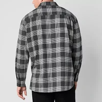 mutual weave Big and Tall Mens Easy-on + Easy-off Adaptive Regular Fit Long Sleeve Flannel Shirt