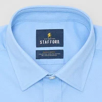 Stafford Advanced Performance Sweat Repel Mens Regular Fit Stretch Fabric Wrinkle Free Long Sleeve Dress Shirt