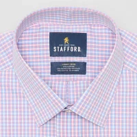 Stafford Mens Regular Fit Stretch Fabric Wrinkle Free Long Sleeve Dress Shirt