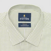 Stafford Mens Regular Fit Stretch Fabric Wrinkle Free Long Sleeve Dress Shirt