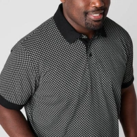 Shaquille O'Neal XLG Big and Tall Mens Regular Fit Short Sleeve Polo Shirt