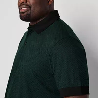 Shaquille O'Neal XLG Big and Tall Mens Regular Fit Short Sleeve Polo Shirt