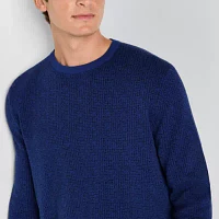 Stylus Mens Crew Neck Long Sleeve Pullover Sweater