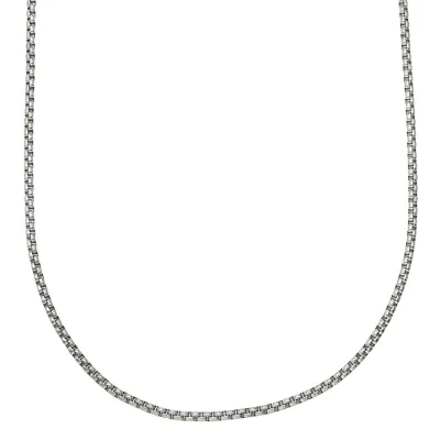 Stainless Steel 24 Inch Solid Link Chain Necklace