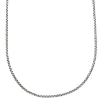 Stainless Steel 24 Inch Solid Link Chain Necklace