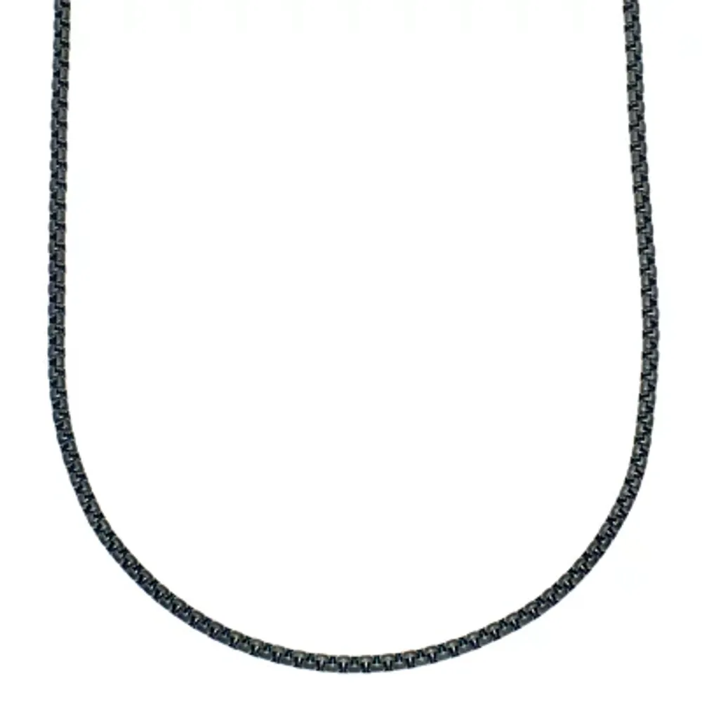 Stainless Steel 24 Inch Solid Link Chain Necklace