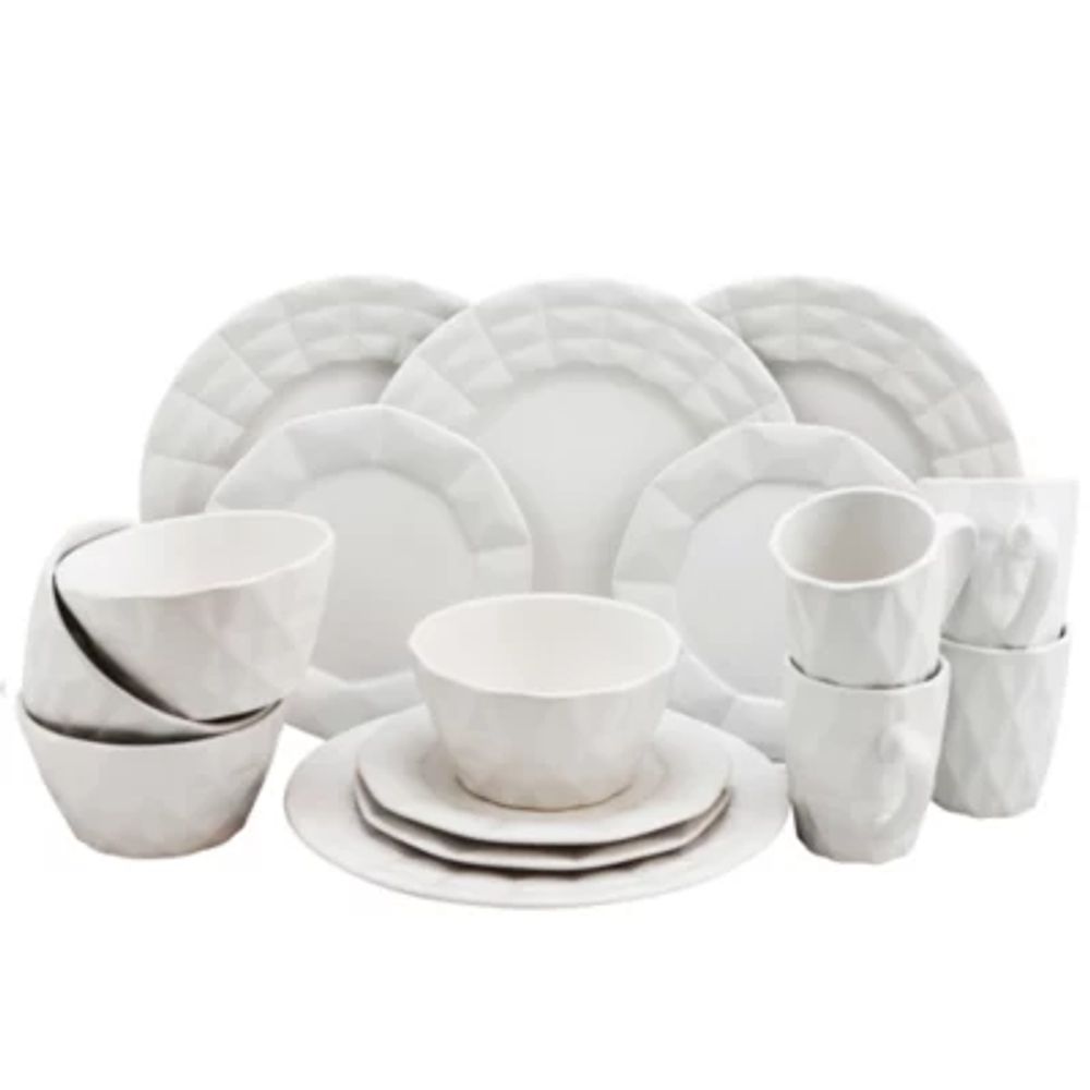 Elama Retro Chic 16-pc. Glazed Dinnerware Set