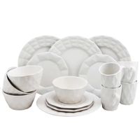 Elama Retro Chic 16-pc. Glazed Dinnerware Set