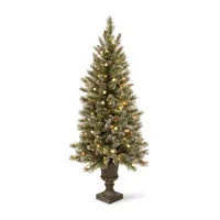 National Tree Co. 5 Foot Glittery Bristle Pin Pre-Lit Christmas Tree
