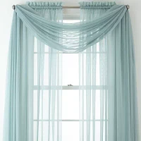 Home Expressions Rod Pocket Sheer Single Curtain Panels