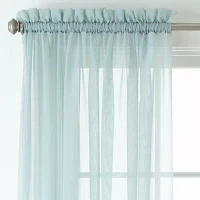 Home Expressions Rod Pocket Sheer Single Curtain Panels