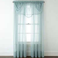 Home Expressions Rod Pocket Sheer Single Curtain Panels