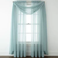 Home Expressions Rod Pocket Sheer Single Curtain Panels