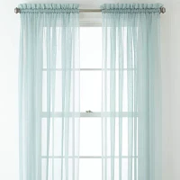 Home Expressions Rod Pocket Sheer Single Curtain Panels