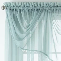 Home Expressions Rod Pocket Sheer Single Curtain Panels
