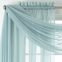 Home Expressions Rod Pocket Sheer Single Curtain Panels