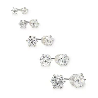 Mixit Hypoallergenic 5 Pair Cubic Zirconia Earring Set