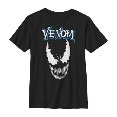 Little & Big Boys Marvel Venom Crew Neck Short Sleeve Graphic T-Shirt