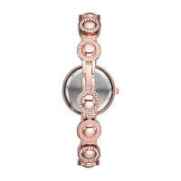 Geneva Womens Crystal Accent Rose Goldtone 2-pc. Watch Boxed Set Fmdjset039