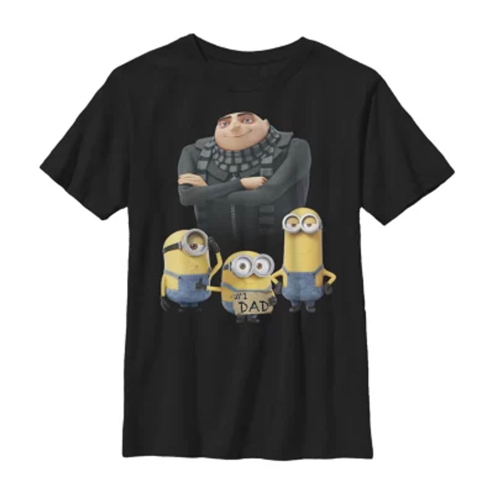 Little & Big Boys Crew Neck Short Sleeve Despicable Me Graphic T-Shirt