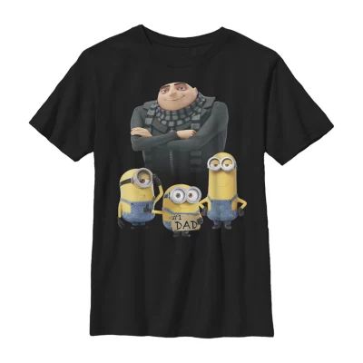 Little & Big Boys Crew Neck Short Sleeve Despicable Me Minions Graphic T-Shirt