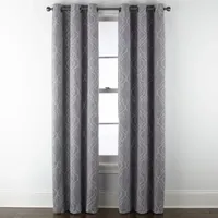 Regal Home Sterling Grommet Top Energy Saving Embroidered Blackout Curtain Panels